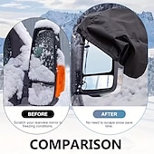 levne vytápění a chlazení-Sada 2 krytů zpětných zrcátek do auta s nastavitelným popruhem, vhodné pro většinu SUV, malé nákladní vozy a osobní automobily, snadná instalace a demontáž, univerzální příslušenství pro nákladní vozy