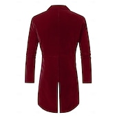 cheap Men's 1920s Costumes-Retro Vintage Punk &amp; Gothic Medieval Tuxedo Tailcoat Long Sleeves Vampire Knight Ritter Fancy Dress Men's Steampunk Halloween Performance LARP Ren Faire Adults' Coat Fall &amp; Winter