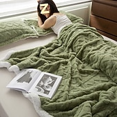 preiswerte Sofadecken &amp; Überwürfe-Kuscheldecke aus Sherpa-Fleece für Sofa und Bett, warme, korallenfarbene Samtdecke für den Winter, dicke, gemütliche Decke für ein Nickerchen im Büro und als Dekoration für Zuhause