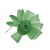 Недорогие Фасцинаторы-Аксессуары для волос Тюль  Перья Федора Свадьба Чаепитие Скачки коктейль Элегантный стиль Винтаж Простой С Пух Тюль Заставка Головной убор