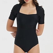 Χαμηλού Κόστους Rash Guards One Pieces-Γυναικεία Προστατευτικά Μαγιό Μονόχρωμο Εξώπλατο UPF50+ Αναπνέει Κοντομάνικο Μαγιό Σέρφινγκ Κανό Ψαροντούφεκο Άνοιξη