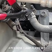 رخيصةأون خدمة المركبة-مجموعة كماشة مشابك خرطوم احترافية مكونة من 4 قطع، تصميم مريح للاستخدام السهل والمتين، مناسبة للسيارة والدراجات النارية وإصلاح الدراجات وأداة قطع وتفكيك خط الوقود وأدوات الأجهزة اليدوية