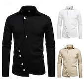 baratos Fantasias masculinas dos anos 1920-Loucos anos 20 Anos 20 Retro Vintage Blusa / Camisa Mafioso Padrinho Corte Justo Fantasia Homens Baile de Máscaras Traje de festa para noite Negócio / Cerimônia / Casamento Festa de Solteira Adulto