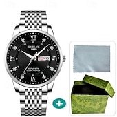 cheap Quartz Watches-Fashionable Men's Wristwatch High-end Men's Quartz Watch Date Calendar Luminous Dial Rhinestone Decoration The Best Gift Choice for Men