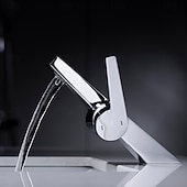 abordables Robinets de lavabo-Robinet de lavabo - Classique Électroplaqué Ensemble central Poignée unique à un trouBath Taps