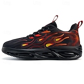 abordables Chaussures de Course pour Hommes-Homme Basket Course Marche Occasionnel Tricoté Confortable Antidérapant Respirant À lacets Noir Blanche Rouge Été Printemps Automne
