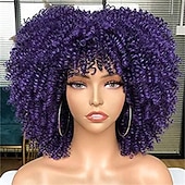 cheap Carnival Wigs-Carnival Wig 2026 Blonde Pink Red Afro Afro Curly Short Synthetic Festival Wig Mardi Gras Parade Cosplay Costume Hair for Women