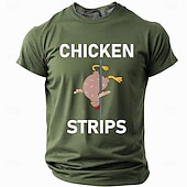  Funny Chicken Strips T-shirt, Hilarious Pole Dancing Chicken Graphic Tee, Farm Animal Pun Shirt for Men, Chicken Humor Gift, Farmer Joke Apparel, Sizes S M L XL XXL XXXL