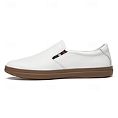 economico Scarpe Casual Slip-On-sneakers slip-on bianche da uomo | design minimalista ed elegante, facili da indossare e togliere | perfette per l'uso quotidiano, lo shopping e il tempo libero