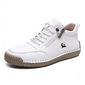 お買い得  ハイキングブーツ-ジッパーディテール付きのメンズネイビーフェイクレザースリッポンスニーカー - カジュアルなイベント、週末、リラックスした日にぴったりの、トレンド感があり履きやすいフットウェア