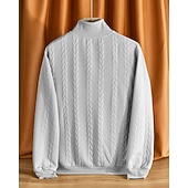 abordables Sweat-shirts basiques-Homme Sweat-shirt Pull Sweat-shirt quart de fermeture éclair Noir Blanche bleu marine Kaki Gris Demi-zip Uni Jacquard Sport &amp; Loisir Occasionnel Quotidien Streetwear Basique Occasionnel Automne Hiver