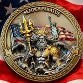 preiswerte U.S. 250. Jahrestag-U.S. Coast Guard Gedenk-Münze Zinklegierung Militär Challenge Coin 250. Jubiläums Marine Corps Tribute Metall-Sammelstück haltbares Goldton-Medaillon für Veteranen Semiquincentennial