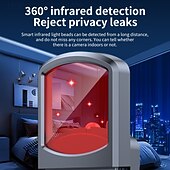 abordables Sensores y alarmas de seguridad-Detector de cámara oculta y de insectos, detector de cámara estenopeica: ideal para viajes, vehículos, hoteles y seguridad del hogar.