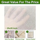 voordelige Keukengerei &amp; Gadgets-2/4/6 stuks kaasdoek om te zeven, 20x20 inch klasse 100 voorgesneden ongebleekte mousseline doek met randen, herbruikbaar voor yoghurt, sap, koken en kalkoen