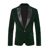preiswerte Herren Kostüme der 1920er Jahre-Retro Vintage Goldene Zwanziger 1920er Smoking Anzüge &amp; Blazer langarm Der große Gatsby Gentleman Einfarbig Kostüm Herren Karnevalskostüm Karneval Neujahr Cocktailparty Themenparty