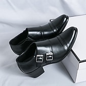 abordables Zapatos de monje-Zapatos monk strap para hombre en negro y dorado con estampado de cocodrilo: piel sintética de primera calidad, diseño de lujo con doble hebilla, perfectos para eventos formales, bodas y ocasiones de negocios.