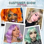 cheap Carnival Wigs-Carnival Wig 2026 Pink Blue Purple Curly Bob Short Synthetic Festival Wig Mardi Gras Parade Cosplay Costume Hair for Women