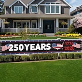  Флаг 250-летия размером 120" x 20" Америка 1776-2026 США 250 лет праздничные принадлежности патриотические украшения для дома Семиквинтессенциаль
