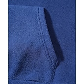 お買い得  メンズベーシックパーカー-男性用 パーカー クォータージッパーパーカー フリースパーカー ブルー ブラック パープル ライトグレー ダックグレー フード付き 平織り ジッパー ポケット スポーツ 日常 祝日 ポリエステル ストリートファッション ベーシック カジュアル 秋 冬 衣類 パーカー トレーナー