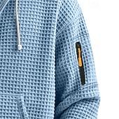 economico Felpa Tattica-Per uomo Felpa con cappuccio Felpa con cappuccio a zip intera Felpa con cappuccio a nido d&#039;ape Felpa con cappuccio tattica Blu marino Verde Grigio chiaro Azzurro Con Cappuccio Semplice Cerniera