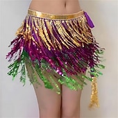 cheap Skirts-Carnival 2026 Rio Carnival Samba Dancewear Belly Dance Skirt Hip Scarf Dance Hip Belt Latin Dance Hula Hip Scarf Brazil Festival Performance Costume