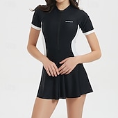 levne Rash guardy One Piece-Dámské Ochrana proti vyrážce Plavky Blokování barev UPF50+ Prodyšné Plavky Surfování Kanoe Šnorchlování Jaro