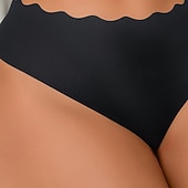 olcso Női háló- és szabadidőruházat-Női Bugyik Alap bugyi Rugalmas derékNightwearNejlon Vakáció Otthon Egyszínű Divat aranyos stílus Fekete Fehér Bézs Tavaszi nyár Ősz &amp; tél