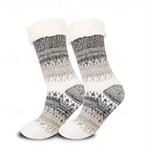 tanie ogrzewanie i chłodzenie-1 para damskich puszystych skarpet-kapci, pluszowych, wyściełanych skarpet podłogowych na jesień &amp;zimowe, antypoślizgowe, grube, ciepłe, pluszowe skarpetki, 6 kolorów dostępnych, prezent na Święto