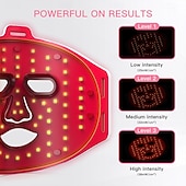 halpa Kasvojen hoitolaitteet-uusi tuote led-punainen valo kauneus kasvonaamio fda-sertifioitu kotitalouksien silikoninen kasvonaamio valohoito kasvojen kauneuslaite led-valoa emittoiva kasvonaamio kaulahihnalla usb-lataus 2500 ma