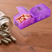 levne úschovna zavazadel a cestování-Měsíční organizér na léky 2krát denně, krabička na léky na 31 dní s přihrádkami dopoledne a odpoledne, velký měsíční organizér na léky na vitamíny a doplňky stravy &amp;léky, cestovní pouzdro na léky, bez