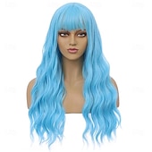 cheap Carnival Wigs-Carnival Wig 2026 Blonde Pink Blue Curly Long Synthetic Festival Wig Mardi Gras Parade Cosplay Costume Hair for Women