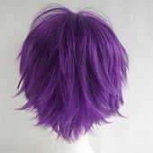 levne Karnevalové paruky-Karnevalová paruka 2026 Blonďatá Růžová Červená Volný Krátký Syntetická festivalová paruka Mardi Gras Průvod Cosplay kostýmy Vlasy pro Dámské