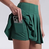 economico Gonne e Skorts da Donna-Per donna Tinta unita Gonna casual Gonne da tennis Gonne a pieghe Gonna con pantaloncini 2 in 1 Asciugatura Rapida Tennis Corsa Atletico Pantaloni Bianco Nero Blu Abbigliamento da tennis