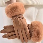 Недорогие Перчатки-Жен. 1 пара С пальцами / Зимние Активный / Уличный стиль Перчатки - Полотняное плетение