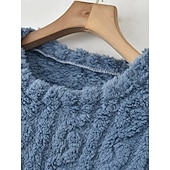 olcso Női hálófelsők és -alsók-Női Pizsama Alkalmi Kényelmes Tiszta szín Rugalmas derék Nadrág Otthon Napi Hosszú ujj Terített nyak Fehér Rubin Sötétkék Bíbor Khakizöld Tavasz Ősz Tél Laza öltözet