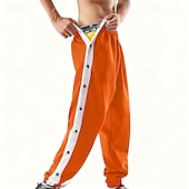 voordelige Joggingbroek-Voor heren Joggingbroeken Broek wegscheuren Broek Trekkoord Zak Elastische taille Kleurenblok Comfort Buitensporten Dagelijks Modieus Casual blauw Zwart / Wit Micro-elastisch