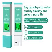 cheap Household Appliances-Digital Water Quality Tester Pen 3-in-1 Professional Tds Water Tester Pen Measures Tds Levels Conductivity And Temperature Suitable For Drinking Water Hydroponics Aquariums And Swimming Pools