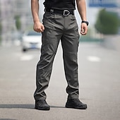 abordables Cargo Pants-Men's Cargo Pants Trousers Multi Pocket Solid Color Windproof Wearable Daily Outdoor Camping &amp; Hiking Streetwear Stylish Blue Camouflage khaki Micro-elastic