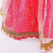 baratos Fantasia de Menina-Vestido de festa infantil feminino para a Semana do Livro 2026, com estampa floral, manga longa, para ocasiões formais, apresentações e eventos especiais. Renda, estilo princesa, maxi, para uso diário, com modelagem evasê e tule. Disponível nas cores rosa