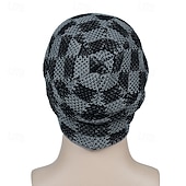 levne Čepice s čepicí-Pánské Unisex Čepice Beanie Zimní čepice Kulichy Pletená čepice Zimní čepice Beanie Černá Khaki Polyester Pletený Prodyšné Útulný Denní nošení Jdeme ven Pléd Větruvzdorné Teplý