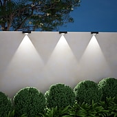 olcso Kültéri falilámpák-4 db napelemes, vízálló kültéri fali lámpa, 1/2/3/4 LED, villakertbe, lépcsőházba, erkélyre, kerítésbe, verandára, dekorációs világításba