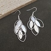 baratos Brincos-1 par Brinco For Mulheres Rua Diário Encontro Liga Vazado Formato de Folha