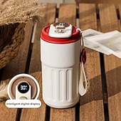 billiga Köksredskap och -apparater-kaffetermos med temperaturdisplay rostfritt stål isolerad resemugg högestetisk bärbar vattenflaska för kvinnor läckagesäker varm kall flaska kopp