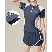 זול טנקיני וביקיני לגלישה-בגדי ריקוד נשים מגן מפריחה מכנסי שורט בגדי ים בגדי ים בגדי ים שחור אפור UPF 50+ בקרת בטן גלישה שייט בקאנו שנרקול קיץ