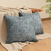 cheap Textured Throw Pillows-Stretchable Waterproof Matte PU Pillow Cover Soft Cushion Case Durable Decorative Throw Pillow for Sofa Bed Office Living Room Home Furniture Accessory