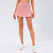 economico Gonne e Skorts da Donna-Per donna Tinta unita Gonna casual Gonne da tennis Gonne a pieghe Gonna sportiva Elastico Traspirante Tennis Pickleball Yoga Pantaloni Nero Bianco Rosa Abbigliamento da tennis