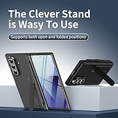 economico Cover Samsung-telefono Custodia Per Samsung Galaxy Piegatura a Z 7 Z Fold 6 Z Fold 5 Z Fold 4 Z Fold 3 Custodia a Flip con Supporto con Proteggi Schermo Protezione Completa Retrò PC