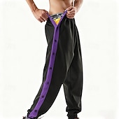voordelige Joggingbroek-Voor heren Joggingbroeken Broek wegscheuren Broek Trekkoord Zak Elastische taille Kleurenblok Comfort Buitensporten Dagelijks Modieus Casual blauw Zwart / Wit Micro-elastisch