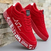 abordables Zapatillas Informales-Zapatillas deportivas rojas informales para hombre: modernas y cómodas, perfectas para el día a día, salidas informales y un estilo urbano.
