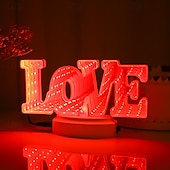 olcso Dekoratív fények-tükör éjszakai fény, alagútfényű tükörfény, végtelen tükör alagútfény, led tükör alagút éjszakai fény hálószobába/buliba/otthoni dekorációhoz